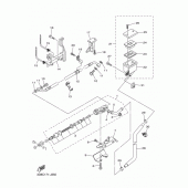 Схема вузла: Задній гальмівний циліндр Yamaha XVS1300 Midnight Star