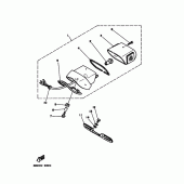 Схема вузла: Задній ліхтар Yamaha XV250 Virago