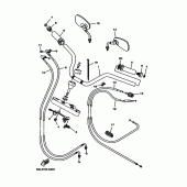 Схема вузла: Кермо та Тросики Yamaha XVS1100 Drag Star