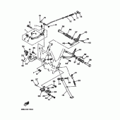 Схема вузла: Підніжки та Підставка Yamaha XT225 XT225