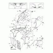 Схема узла: Боковая крышка Yamaha WR450F