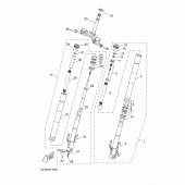 Схема вузла: Вилка передньої осі Yamaha MT125 MT-125 (ABS)