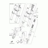 Схема вузла: Вилка передньої осі Yamaha TTR50 TT-R50