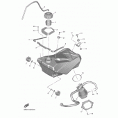 Схема узла: Топливный бак Yamaha YZ450F YZ450F