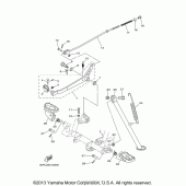 Схема вузла: Підніжки та Підставка Yamaha TTR125 TT-R125