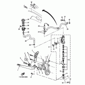 Схема узла: Задний тормозной цилиндр Yamaha XT660 XT660Z Tenere