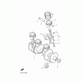 Схема узла: Коленчатый вал и Поршень Yamaha XJR1300