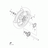 Схема вузла: Переднє колесо Yamaha VMX17 V-MAX