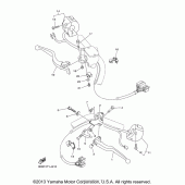 Схема вузла: Пульт управління рульовий та Важіль Yamaha XVS1300 V-Star Tourer