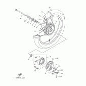 Схема вузла: Переднє колесо Yamaha TTR125 TT-R125