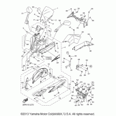 Схема узла: Облицовочные элементы (1) Yamaha FZ6 FZ6R