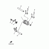 Схема узла: Копирный вал и Вилки Yamaha WR250 WR250Z