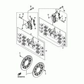 Схема вузла: Переднє гальмо Yamaha YZF-R1 R1