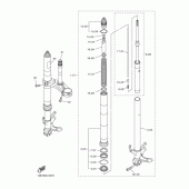 Схема вузла: Вилка передньої осі Yamaha YZF-R1 R1