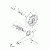 Схема вузла: Заднє колесо Yamaha YZF-R1 R1 RaceBase
