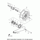Схема вузла: Задне колесо Yamaha YZF-R1 R1S Limited Edition