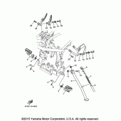 Схема вузла: Підніжки та підставка Yamaha XT250 XT250