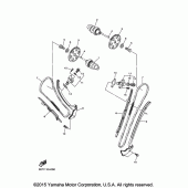 Схема вузла: Распредвал и Цепь ГРМ Yamaha XVS950 V-Star