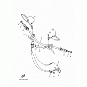 Схема вузла: Кермо та Тросики Yamaha MTN320 MT-03