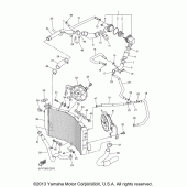 Схема узла: Радиатор и Патрубок системы охлаждения Yamaha YZF-R1 R1S Limited Edition