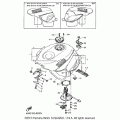 Схема вузла: Паливний бак (Non calinia) Yamaha YZF600R Thundercat