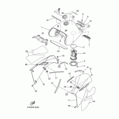Схема вузла: Паливний бак Yamaha XT660 XT660R
