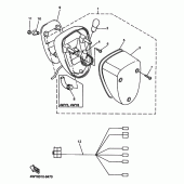 Схема узла: Задний фонарь (Стоп-сигнал) Yamaha XVZ1300 Royal Star Tour Classic