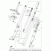 Схема вузла: Вилка передньої осі Yamaha YZF600R Thundercat