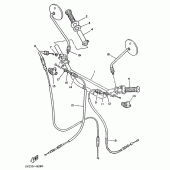Схема вузла: Кермо та Тросики Yamaha XT125