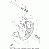 Схема вузла: Переднє колесо Yamaha XV1600 Road Star Silverado