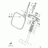 Схема узла: Рулевой механизм Yamaha YZ250 YZ250