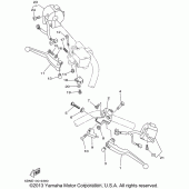 Схема узла: Пульт управления рулевой и Рычаг Yamaha XVS650 V-Star Classic