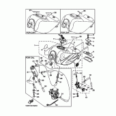 Схема вузла: Паливний бак Yamaha TW200