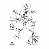 Схема узла: Передний тормозной цилиндр Yamaha TDM900