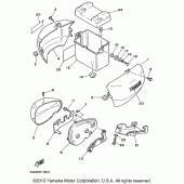 Схема узла: Боковая крышка Yamaha XV535 Virago