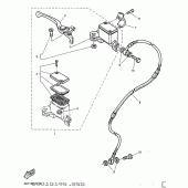 Схема узла: Передний тормозной цилиндр Yamaha TT600