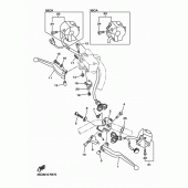 Схема вузла: Пульт управління рульовий та Важіль Yamaha XVS400 Drag Star Classic