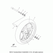 Схема узла: Переднее колесо Yamaha XV1700 Road Star Midnight Warrior