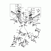 Схема узла: Передний тормозной цилиндр Yamaha XV1900 Stratoliner S