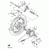 Схема вузла: Заднє колесо Yamaha FZ400