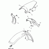 Схема узла: Крыло Yamaha DT125 DT125R