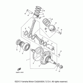 Схема узла: Коленчатый вал и Поршень Yamaha XV250 V-Star