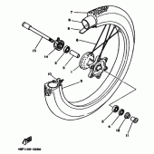 Схема узла: Переднее колесо Yamaha WR200R