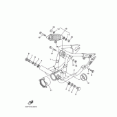 Схема вузла: Задній важіль та підвіска Yamaha XVS400 Drag Star Classic