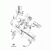 Схема вузла: Задній гальмівний циліндр Yamaha XSR900/MTM850 XSR900 Abarth