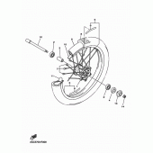 Схема узла: Переднее колесо Yamaha WR450F