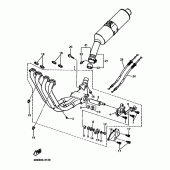 Схема узла: Выхлопная система Yamaha YZF750 YZF750