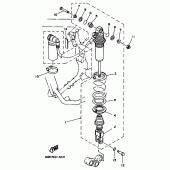 Схема вузла: Задня підвіска Yamaha TT250R TT-R