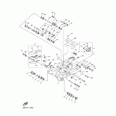 Схема вузла: Задній важіль та підвіска Yamaha VMX17 V-MAX