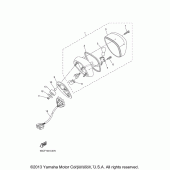 Схема вузла: Задній ліхтар (Стоп-сигнал) Yamaha XVS650 V-Star Silverado